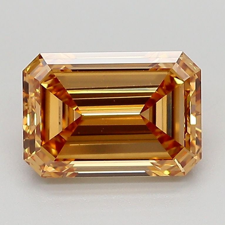 Loose Diamond - EMERALD 2.0ct Fancy Light Yellowish Brown VVS2: Loose Diamond - EMERALD 2.0ct Fancy Light Yellowish Brown VVS2 Source: This is a real non-mined Diamond that has been grown in a lab Shape: EMERALD Carats: 2.0 Color: Fancy Light Yellowish Brown Certi