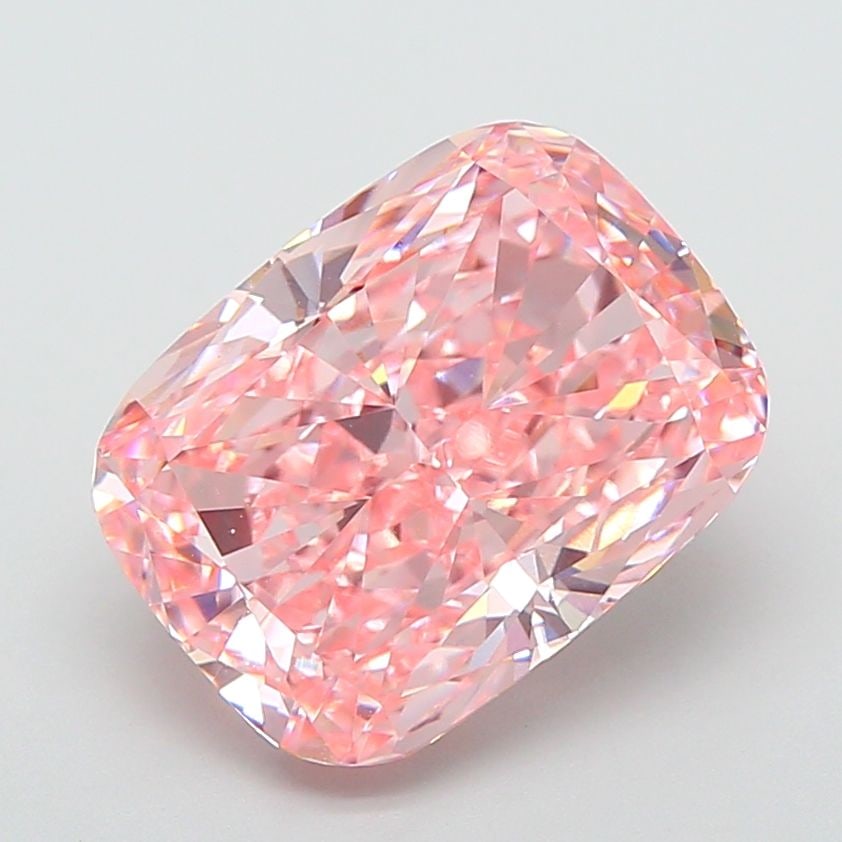 Loose Diamond - CUSHION MODIFIED 4.24ct Fancy Vivid Pink VVS2: Loose Diamond - CUSHION MODIFIED 4.24ct Fancy Vivid Pink VVS2 Source: This is a real non-mined Diamond that has been grown in a lab Shape: CUSHION MODIFIED Carats: 4.24 Color: Fancy Vivid Pink Certifi