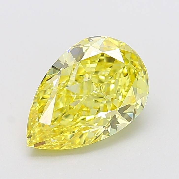 Loose Diamond - PEAR 3.58ct Fancy Vivid Yellow VS1: Loose Diamond - PEAR 3.58ct Fancy Vivid Yellow VS1 Source: This is a real non-mined Diamond that has been grown in a lab Shape: PEAR Carats: 3.58 Color: Fancy Vivid Yellow Certification: IGI Video:
