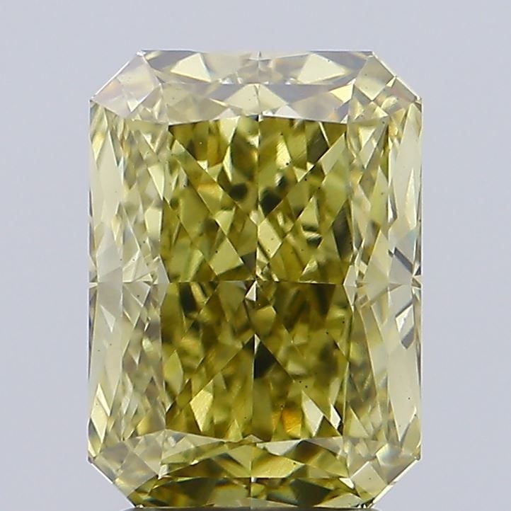 Loose Diamond - RADIANT 2.64ct Fancy Vivid Gray Yellow VS1: Loose Diamond - RADIANT 2.64ct Fancy Vivid Gray Yellow VS1 Source: This is a real non-mined Diamond that has been grown in a lab Shape: RADIANT Carats: 2.64 Color: Fancy Vivid Gray Yellow Certificatio