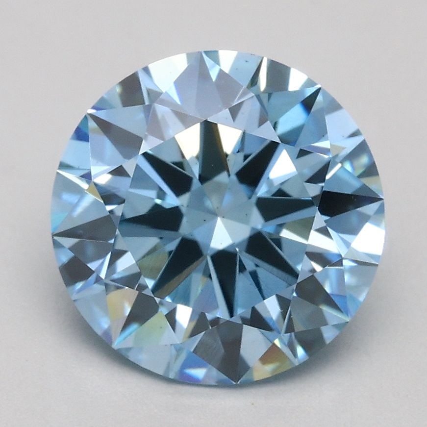 Loose Diamond - ROUND 2.0ct Fancy Blue VS2: Loose Diamond - ROUND 2.0ct Fancy Blue VS2 Source: This is a real non-mined Diamond that has been grown in a lab Shape: ROUND Carats: 2.0 Color: Fancy Blue Certification: IGI Video: