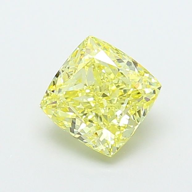 Loose Diamond - CUSHION MODIFIED 1.85ct Fancy Intense Yellow VS1: Loose Diamond - CUSHION MODIFIED 1.85ct Fancy Intense Yellow VS1 Source: This is a real non-mined Diamond that has been grown in a lab Shape: CUSHION MODIFIED Carats: 1.85 Color: Fancy Intense Yellow 