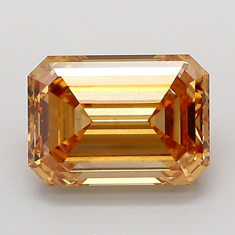Loose Diamond - EMERALD 2.08ct Fancy Light Yellowish Brown VS1: Loose Diamond - EMERALD 2.08ct Fancy Light Yellowish Brown VS1 Source: This is a real non-mined Diamond that has been grown in a lab Shape: EMERALD Carats: 2.08 Color: Fancy Light Yellowish Brown Cert
