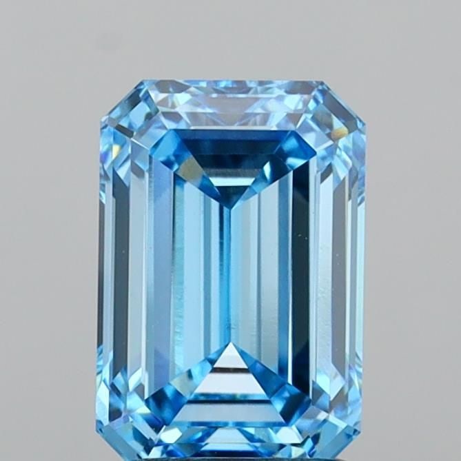 Loose Diamond - EMERALD 2.24ct Fancy Vivid Blue VVS2: Loose Diamond - EMERALD 2.24ct Fancy Vivid Blue VVS2 Source: This is a real non-mined Diamond that has been grown in a lab Shape: EMERALD Carats: 2.24 Color: Fancy Vivid Blue Certification: IGI Video: