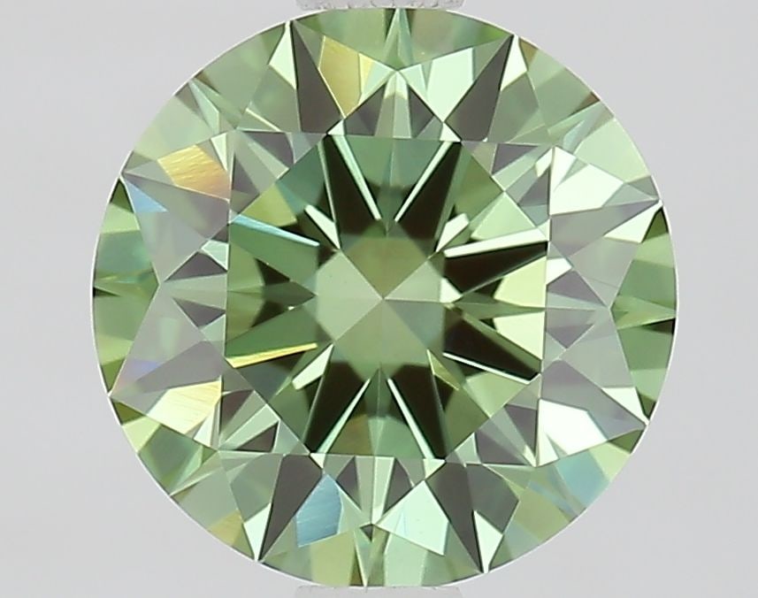 Ideal Loose Diamond - ROUND 1.62ct Fancy Vivid Green VVS2: Ideal Loose Diamond - ROUND 1.62ct Fancy Vivid Green VVS2 Source: This is a real non-mined Diamond that has been grown in a lab Shape: ROUND Carats: 1.62 Color: Fancy Vivid Green Certification: IGI Vi