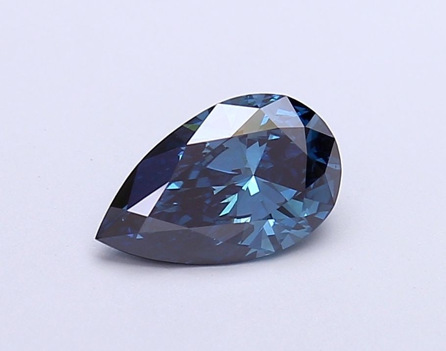 Loose Diamond - PEAR 1.12ct Fancy Blue VS2: Loose Diamond - PEAR 1.12ct Fancy Blue VS2 Source: This is a real non-mined Diamond that has been grown in a lab Shape: PEAR Carats: 1.12 Color: Fancy Blue Certification: NONE Video:
