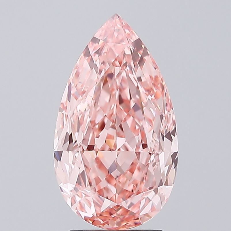 Loose Diamond - PEAR 4.06ct Fancy Vivid Pink VVS2: Loose Diamond - PEAR 4.06ct Fancy Vivid Pink VVS2 Source: This is a real non-mined Diamond that has been grown in a lab Shape: PEAR Carats: 4.06 Color: Fancy Vivid Pink Certification: IGI Video:
