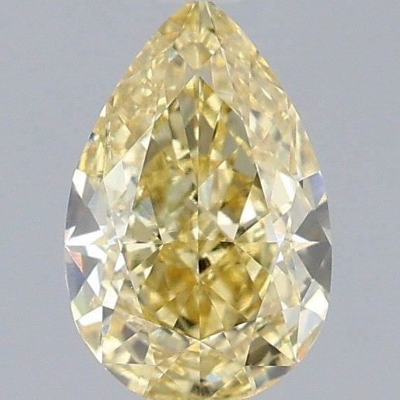 Loose Diamond - PEAR 1.04ct Fancy Intense Yellow VS1: Loose Diamond - PEAR 1.04ct Fancy Intense Yellow VS1 Source: This is a real non-mined Diamond that has been grown in a lab Shape: PEAR Carats: 1.04 Color: Fancy Intense Yellow Certification: IGI Video