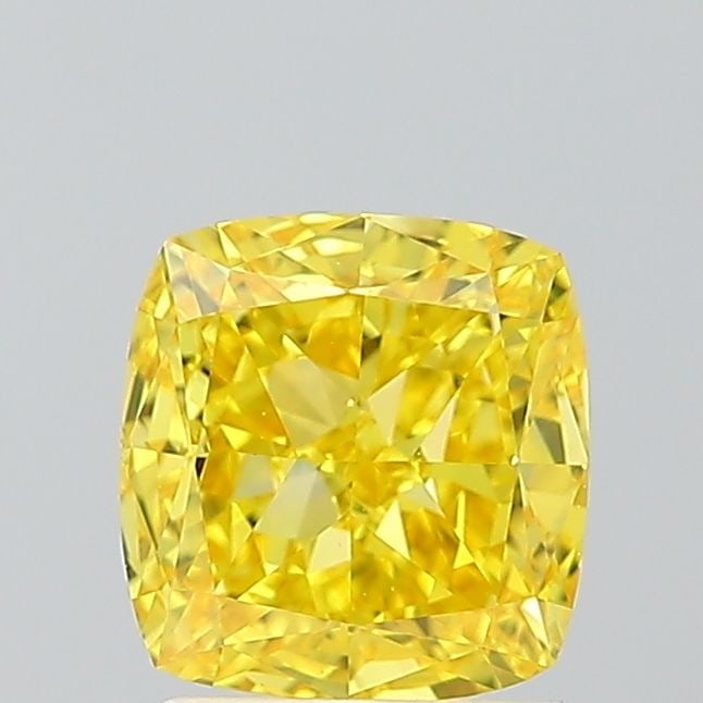 Loose Diamond - CUSHION MODIFIED 2.0ct Fancy Vivid Yellow VVS1: Loose Diamond - CUSHION MODIFIED 2.0ct Fancy Vivid Yellow VVS1 Source: This is a real non-mined Diamond that has been grown in a lab Shape: CUSHION MODIFIED Carats: 2.0 Color: Fancy Vivid Yellow Certi