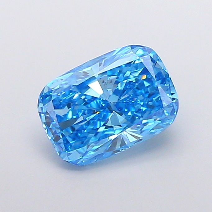 Loose Diamond - CUSHION MODIFIED 3.01ct Fancy Vivid Blue VS2: Loose Diamond - CUSHION MODIFIED 3.01ct Fancy Vivid Blue VS2 Source: This is a real non-mined Diamond that has been grown in a lab Shape: CUSHION MODIFIED Carats: 3.01 Color: Fancy Vivid Blue Certific