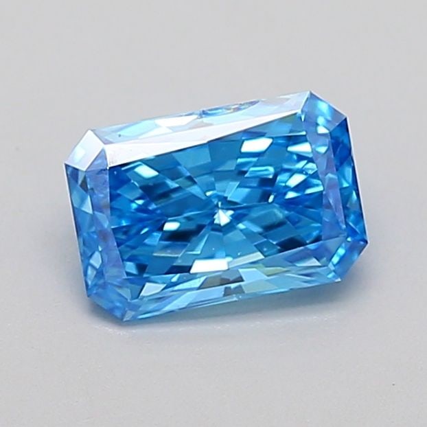 Loose Diamond - RADIANT 0.84ct Fancy Vivid Blue VS1: Loose Diamond - RADIANT 0.84ct Fancy Vivid Blue VS1 Source: This is a real non-mined Diamond that has been grown in a lab Shape: RADIANT Carats: 0.84 Color: Fancy Vivid Blue Certification: IGI Video: