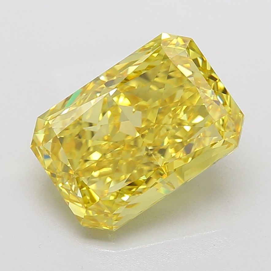 Loose Diamond - RADIANT 7.69ct Fancy Vivid Yellow VVS1: Loose Diamond - RADIANT 7.69ct Fancy Vivid Yellow VVS1 Source: This is a real non-mined Diamond that has been grown in a lab Shape: RADIANT Carats: 7.69 Color: Fancy Vivid Yellow Certification: IGI Vi