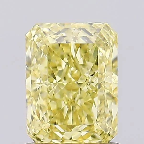 Loose Diamond - RADIANT 1.21ct Fancy Vivid Yellow VS1: Loose Diamond - RADIANT 1.21ct Fancy Vivid Yellow VS1 Source: This is a real non-mined Diamond that has been grown in a lab Shape: RADIANT Carats: 1.21 Color: Fancy Vivid Yellow Certification: IGI Vid
