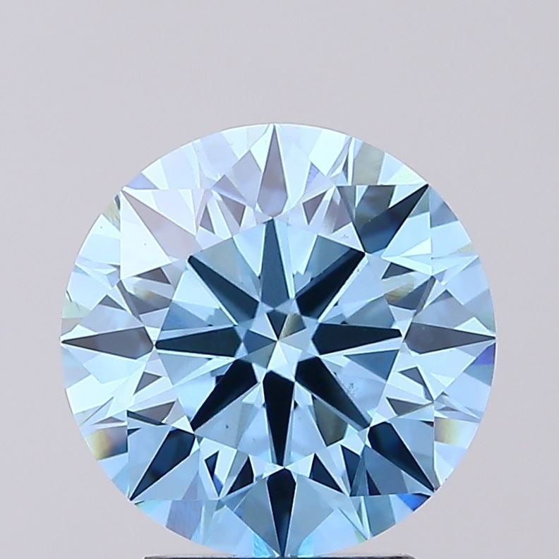 Ideal Loose Diamond - ROUND 3.02ct Fancy Vivid Blue VS1: Ideal Loose Diamond - ROUND 3.02ct Fancy Vivid Blue VS1 Source: This is a real non-mined Diamond that has been grown in a lab Shape: ROUND Carats: 3.02 Color: Fancy Vivid Blue Certification: IGI Video