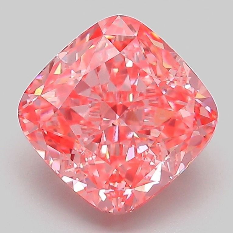 Loose Diamond - CUSHION MODIFIED 3.05ct Fancy Vivid Pink VS1: Loose Diamond - CUSHION MODIFIED 3.05ct Fancy Vivid Pink VS1 Source: This is a real non-mined Diamond that has been grown in a lab Shape: CUSHION MODIFIED Carats: 3.05 Color: Fancy Vivid Pink Certific