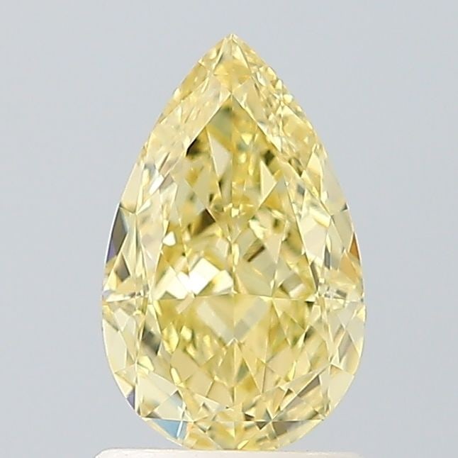 Loose Diamond - PEAR 1.31ct Fancy Yellow VS1: Loose Diamond - PEAR 1.31ct Fancy Yellow VS1 Source: This is a real non-mined Diamond that has been grown in a lab Shape: PEAR Carats: 1.31 Color: Fancy Yellow Certification: IGI Video:
