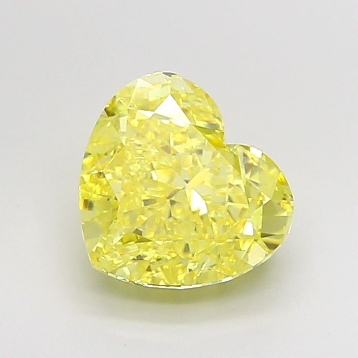Loose Diamond - HEART 3.03ct Fancy Vivid Yellow VS1: Loose Diamond - HEART 3.03ct Fancy Vivid Yellow VS1 Source: This is a real non-mined Diamond that has been grown in a lab Shape: HEART Carats: 3.03 Color: Fancy Vivid Yellow Certification: IGI Video:
