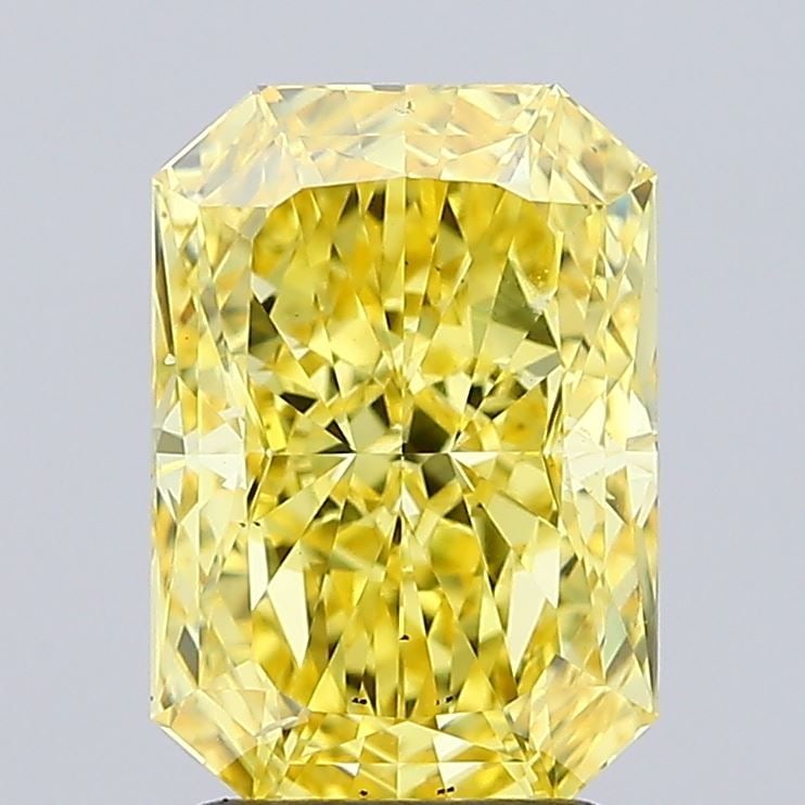 Loose Diamond - RADIANT 2.59ct Fancy Vivid Yellow VS2: Loose Diamond - RADIANT 2.59ct Fancy Vivid Yellow VS2 Source: This is a real non-mined Diamond that has been grown in a lab Shape: RADIANT Carats: 2.59 Color: Fancy Vivid Yellow Certification: IGI Vid