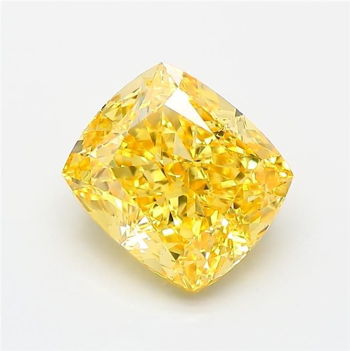 Loose Diamond - CUSHION MODIFIED 3.57ct Fancy Vivid Yellow VS2: Loose Diamond - CUSHION MODIFIED 3.57ct Fancy Vivid Yellow VS2 Source: This is a real non-mined Diamond that has been grown in a lab Shape: CUSHION MODIFIED Carats: 3.57 Color: Fancy Vivid Yellow Cert