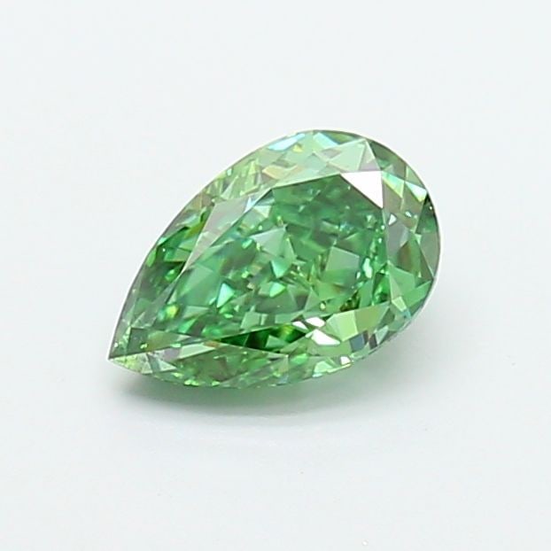 Loose Diamond - PEAR 1.01ct Fancy Vivid Green VS2: Loose Diamond - PEAR 1.01ct Fancy Vivid Green VS2 Source: This is a real non-mined Diamond that has been grown in a lab Shape: PEAR Carats: 1.01 Color: Fancy Vivid Green Certification: IGI Video: