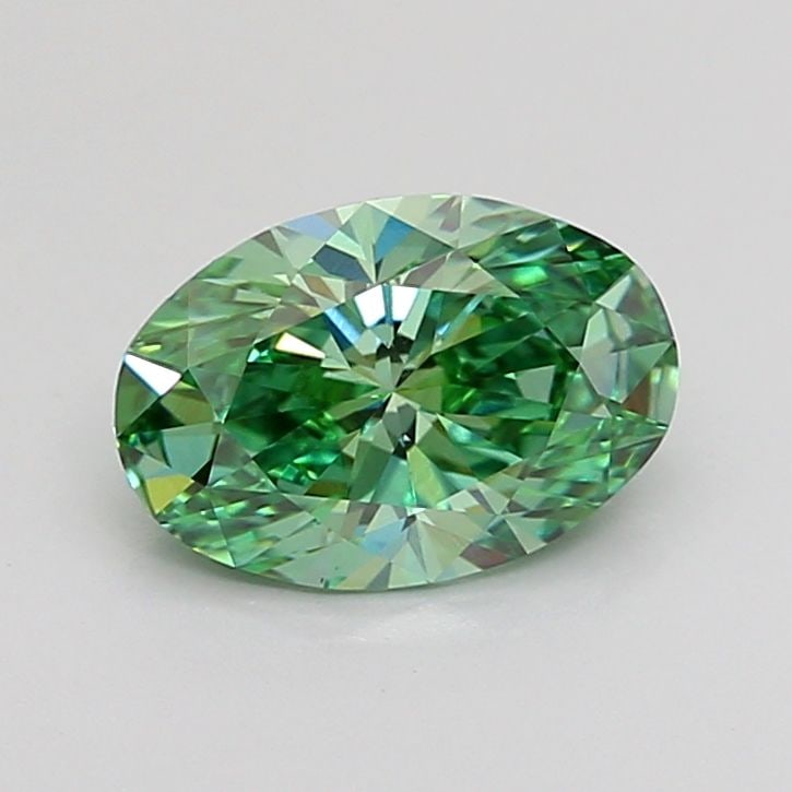 Loose Diamond - OVAL 1.25ct Fancy Vivid Green VS1: Loose Diamond - OVAL 1.25ct Fancy Vivid Green VS1 Source: This is a real non-mined Diamond that has been grown in a lab Shape: OVAL Carats: 1.25 Color: Fancy Vivid Green Certification: IGI Video: