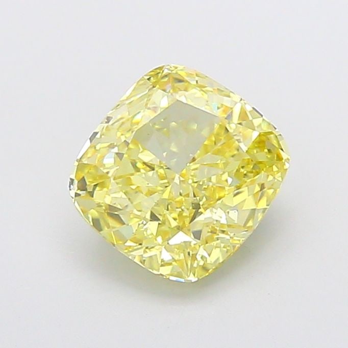 Loose Diamond - CUSHION MODIFIED 3.04ct Fancy Vivid Yellow VS1: Loose Diamond - CUSHION MODIFIED 3.04ct Fancy Vivid Yellow VS1 Source: This is a real non-mined Diamond that has been grown in a lab Shape: CUSHION MODIFIED Carats: 3.04 Color: Fancy Vivid Yellow Cert