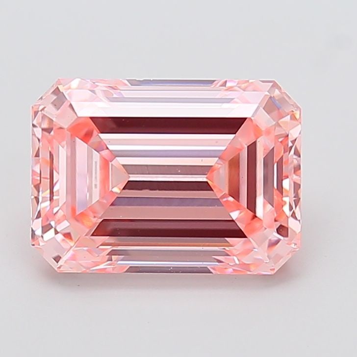 Loose Diamond - EMERALD 5.02ct Fancy Vivid Pink VS1: Loose Diamond - EMERALD 5.02ct Fancy Vivid Pink VS1 Source: This is a real non-mined Diamond that has been grown in a lab Shape: EMERALD Carats: 5.02 Color: Fancy Vivid Pink Certification: IGI Video: