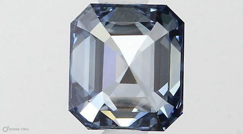 Loose Diamond - EMERALD 0.91ct Fancy Vivid Blue VVS2 (1 of 1)