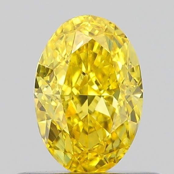 Loose Diamond - OVAL 0.5ct Fancy Vivid Yellow VS1: Loose Diamond - OVAL 0.5ct Fancy Vivid Yellow VS1 Source: This is a real non-mined Diamond that has been grown in a lab Shape: OVAL Carats: 0.5 Color: Fancy Vivid Yellow Certification: IGI Video: