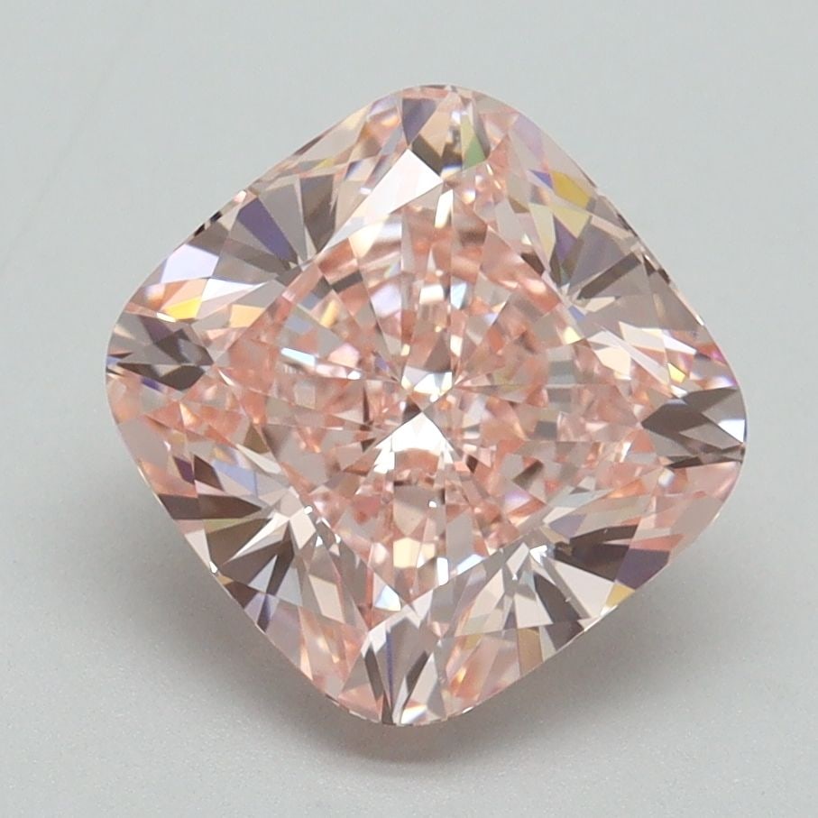 Loose Diamond - CUSHION BRILLIANT 3.08ct Fancy Intense Pink VS2: Loose Diamond - CUSHION BRILLIANT 3.08ct Fancy Intense Pink VS2 Source: This is a real non-mined Diamond that has been grown in a lab Shape: CUSHION BRILLIANT Carats: 3.08 Color: Fancy Intense Pink Ce