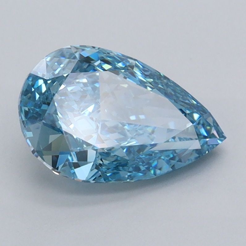 Loose Diamond - PEAR 1.5ct Fancy Vivid Blue VVS1: Loose Diamond - PEAR 1.5ct Fancy Vivid Blue VVS1 Source: This is a real non-mined Diamond that has been grown in a lab Shape: PEAR Carats: 1.5 Color: Fancy Vivid Blue Certification: IGI Video: