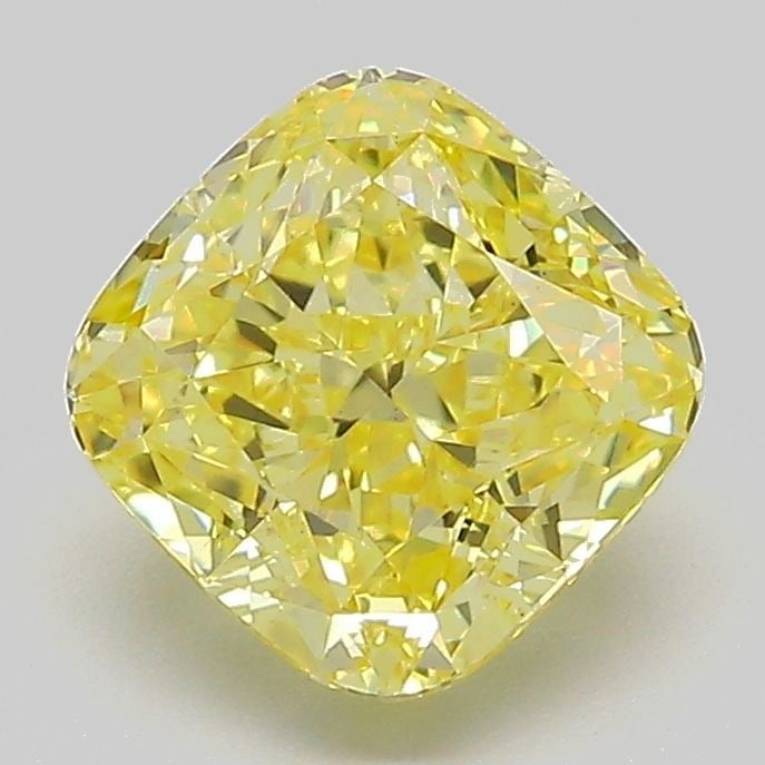 Loose Diamond - CUSHION MODIFIED 2.02ct Fancy Intense Yellow VS1: Loose Diamond - CUSHION MODIFIED 2.02ct Fancy Intense Yellow VS1 Source: This is a real non-mined Diamond that has been grown in a lab Shape: CUSHION MODIFIED Carats: 2.02 Color: Fancy Intense Yellow 