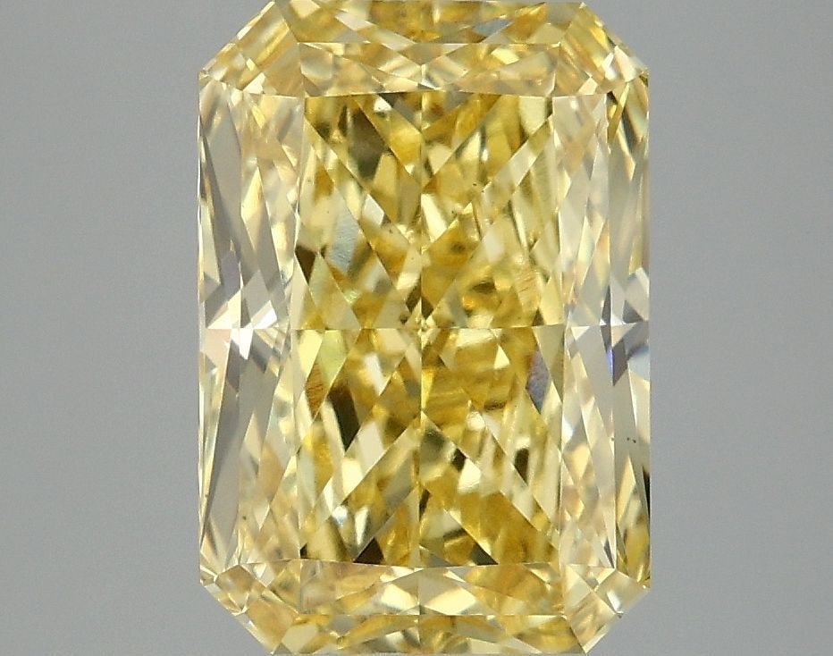 Loose Diamond - RADIANT 4.05ct Fancy Vivid Yellow VS1: Loose Diamond - RADIANT 4.05ct Fancy Vivid Yellow VS1 Source: This is a real non-mined Diamond that has been grown in a lab Shape: RADIANT Carats: 4.05 Color: Fancy Vivid Yellow Certification: IGI Vid