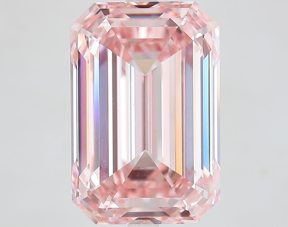 Loose Diamond - EMERALD 10.83ct Fancy Intense Pink VS1: Loose Diamond - EMERALD 10.83ct Fancy Intense Pink VS1 Source: This is a real non-mined Diamond that has been grown in a lab Shape: EMERALD Carats: 10.83 Color: Fancy Intense Pink Certification: IGI V
