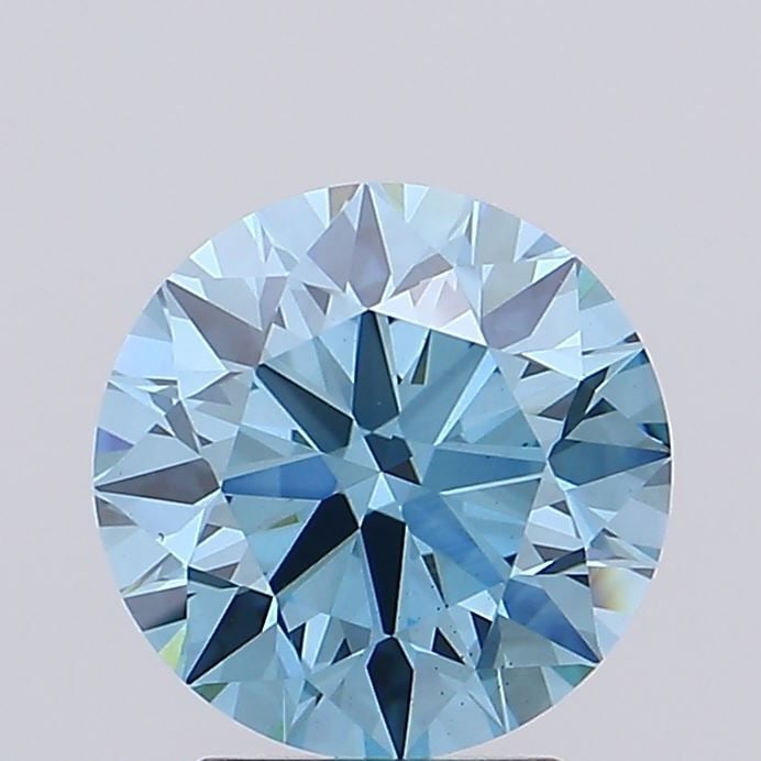 Ideal Loose Diamond - ROUND 2.52ct Fancy Vivid Blue VS1: Ideal Loose Diamond - ROUND 2.52ct Fancy Vivid Blue VS1 Source: This is a real non-mined Diamond that has been grown in a lab Shape: ROUND Carats: 2.52 Color: Fancy Vivid Blue Certification: IGI Video