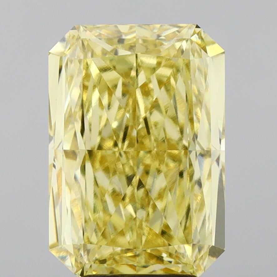 Loose Diamond - RADIANT 5.03ct Fancy Intense Yellow VS1: Loose Diamond - RADIANT 5.03ct Fancy Intense Yellow VS1 Source: This is a real non-mined Diamond that has been grown in a lab Shape: RADIANT Carats: 5.03 Color: Fancy Intense Yellow Certification: IGI