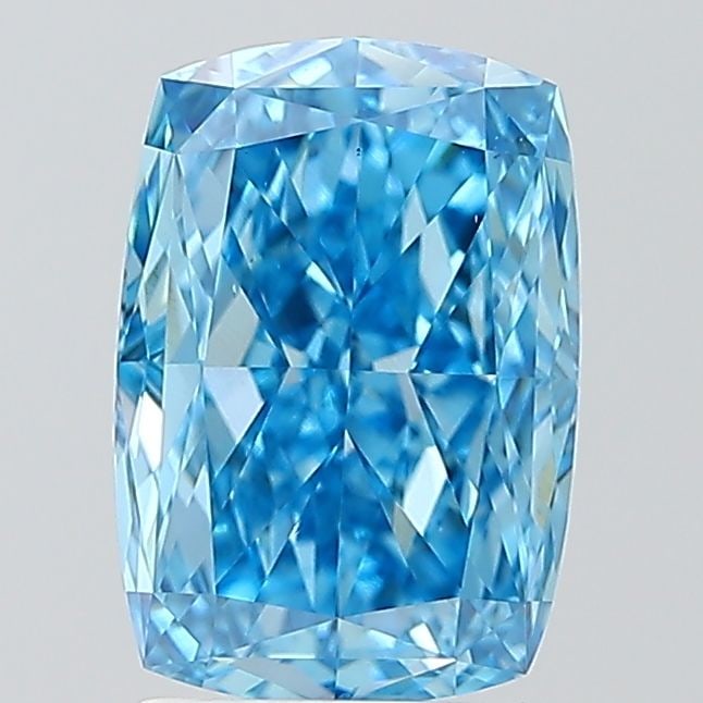 Loose Diamond - CUSHION MODIFIED 2.52ct Fancy Vivid Blue VS2: Loose Diamond - CUSHION MODIFIED 2.52ct Fancy Vivid Blue VS2 Source: This is a real non-mined Diamond that has been grown in a lab Shape: CUSHION MODIFIED Carats: 2.52 Color: Fancy Vivid Blue Certific