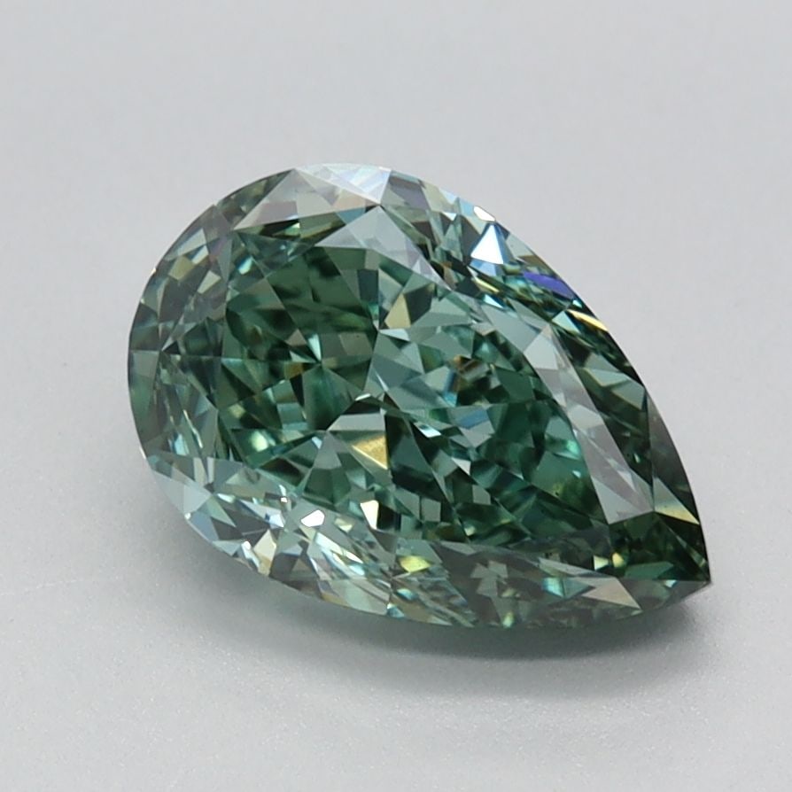 Loose Diamond - PEAR 1.74ct Fancy Vivid Green VS1: Loose Diamond - PEAR 1.74ct Fancy Vivid Green VS1 Source: This is a real non-mined Diamond that has been grown in a lab Shape: PEAR Carats: 1.74 Color: Fancy Vivid Green Certification: IGI Video:
