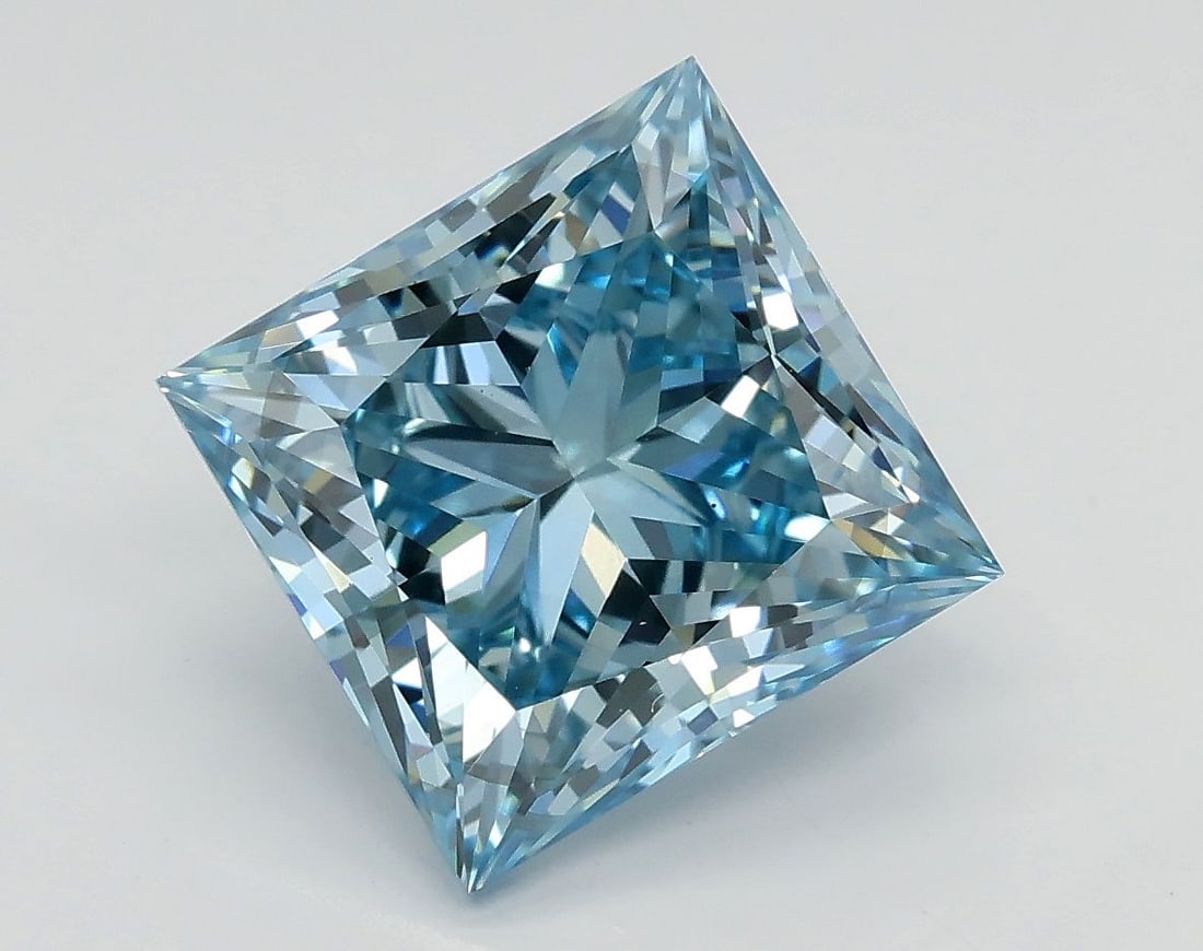 Loose Diamond - PRINCESS 3.53ct Fancy Intense Blue SI1: Loose Diamond - PRINCESS 3.53ct Fancy Intense Blue SI1 Source: This is a real non-mined Diamond that has been grown in a lab Shape: PRINCESS Carats: 3.53 Color: Fancy Intense Blue Certification: IGI V