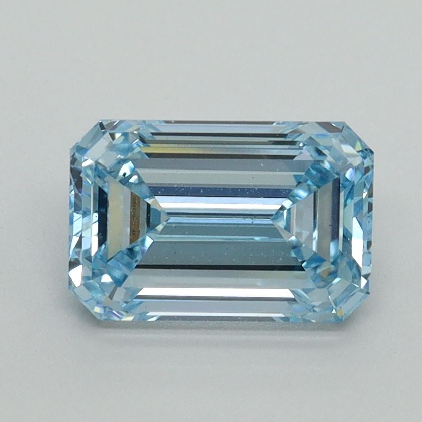 Loose Diamond - EMERALD 1.54ct Fancy Intense Blue VS1: Loose Diamond - EMERALD 1.54ct Fancy Intense Blue VS1 Source: This is a real non-mined Diamond that has been grown in a lab Shape: EMERALD Carats: 1.54 Color: Fancy Intense Blue Certification: IGI Vid