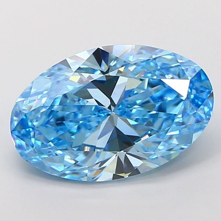 Loose Diamond - OVAL 4.09ct Fancy Vivid Blue VS1: Loose Diamond - OVAL 4.09ct Fancy Vivid Blue VS1 Source: This is a real non-mined Diamond that has been grown in a lab Shape: OVAL Carats: 4.09 Color: Fancy Vivid Blue Certification: IGI Video: