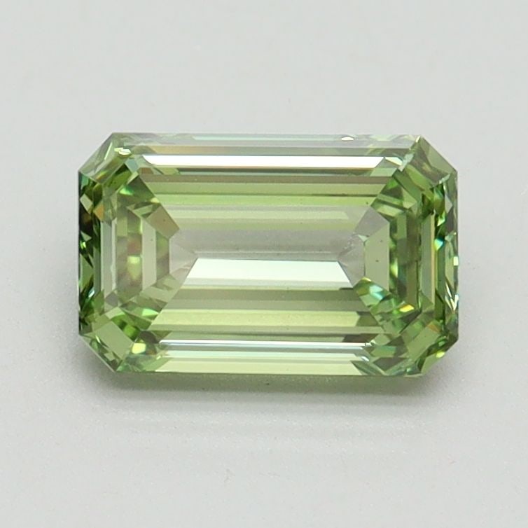 Loose Diamond - EMERALD 1.01ct Fancy Vivid Green VS1: Loose Diamond - EMERALD 1.01ct Fancy Vivid Green VS1 Source: This is a real non-mined Diamond that has been grown in a lab Shape: EMERALD Carats: 1.01 Color: Fancy Vivid Green Certification: IGI Video
