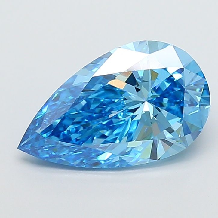 Loose Diamond - PEAR 4.01ct Fancy Vivid Blue VS1: Loose Diamond - PEAR 4.01ct Fancy Vivid Blue VS1 Source: This is a real non-mined Diamond that has been grown in a lab Shape: PEAR Carats: 4.01 Color: Fancy Vivid Blue Certification: IGI Video: