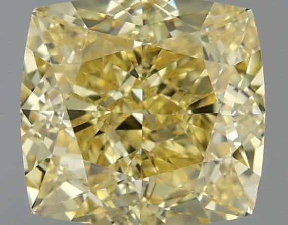 Loose Diamond - CUSHION MODIFIED 1.5ct Fancy Intense Yellow VS1: Loose Diamond - CUSHION MODIFIED 1.5ct Fancy Intense Yellow VS1 Source: This is a real non-mined Diamond that has been grown in a lab Shape: CUSHION MODIFIED Carats: 1.5 Color: Fancy Intense Yellow Ce