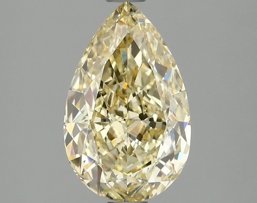 Loose Diamond - PEAR 2.1ct Fancy Intense Yellow VVS2: Loose Diamond - PEAR 2.1ct Fancy Intense Yellow VVS2 Source: This is a real non-mined Diamond that has been grown in a lab Shape: PEAR Carats: 2.1 Color: Fancy Intense Yellow Certification: IGI Video: