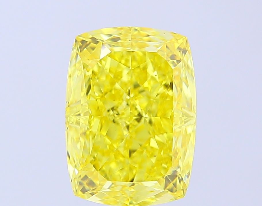 Loose Diamond - CUSHION MODIFIED 4.69ct Fancy Vivid Yellow VS2: Loose Diamond - CUSHION MODIFIED 4.69ct Fancy Vivid Yellow VS2 Source: This is a real non-mined Diamond that has been grown in a lab Shape: CUSHION MODIFIED Carats: 4.69 Color: Fancy Vivid Yellow Cert