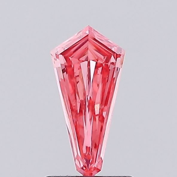 Loose Diamond - KITE 0.59ct Fancy Vivid Pink VVS2: Loose Diamond - KITE 0.59ct Fancy Vivid Pink VVS2 Source: This is a real non-mined Diamond that has been grown in a lab Shape: KITE Carats: 0.59 Color: Fancy Vivid Pink Certification: NONE Video: