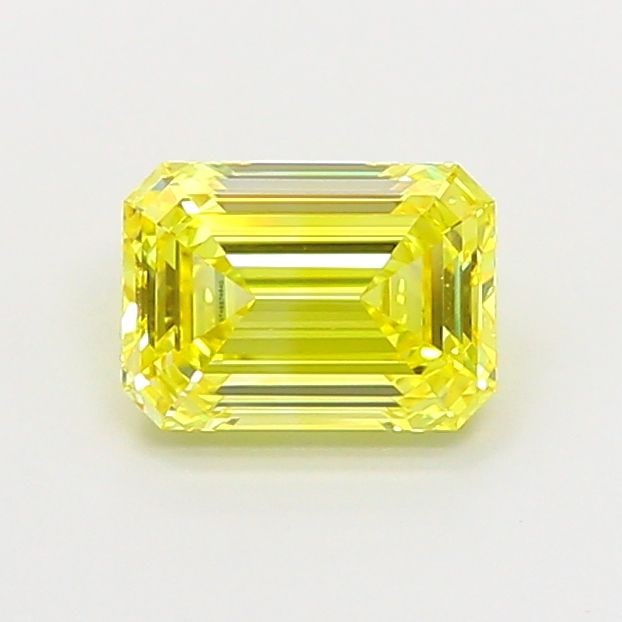 Loose Diamond - EMERALD 1.24ct Fancy Intense Yellow VVS2: Loose Diamond - EMERALD 1.24ct Fancy Intense Yellow VVS2 Source: This is a real non-mined Diamond that has been grown in a lab Shape: EMERALD Carats: 1.24 Color: Fancy Intense Yellow Certification: IG