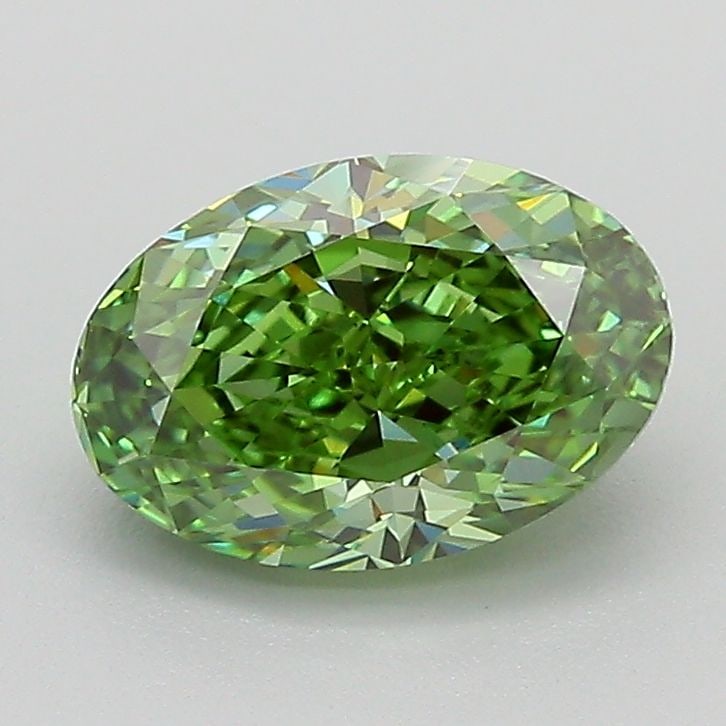 Loose Diamond - OVAL 1.51ct Fancy Vivid Green VS1: Loose Diamond - OVAL 1.51ct Fancy Vivid Green VS1 Source: This is a real non-mined Diamond that has been grown in a lab Shape: OVAL Carats: 1.51 Color: Fancy Vivid Green Certification: IGI The Diamond