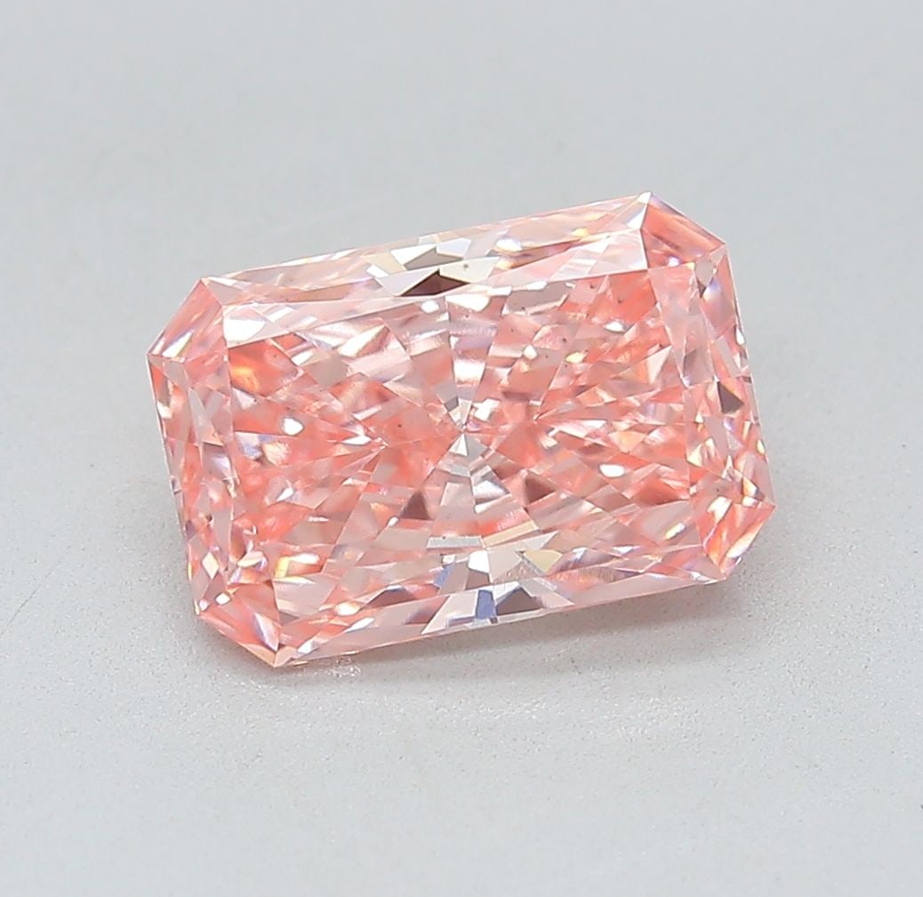 Loose Diamond - RADIANT 2.01ct Fancy Vivid Pink VS2: Loose Diamond - RADIANT 2.01ct Fancy Vivid Pink VS2 Source: This is a real non-mined Diamond that has been grown in a lab Shape: RADIANT Carats: 2.01 Color: Fancy Vivid Pink Certification: IGI Video: